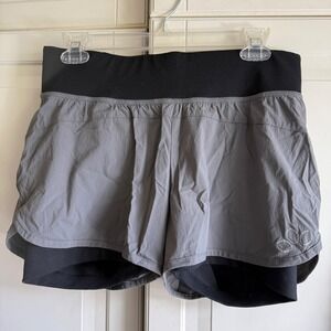 REI Co-op Active Running Shorts Womens Small‎ Gray Black Athletic Gym